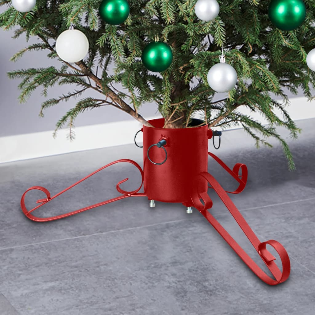 Base per Albero di Natale Rossa 58x58x21 cm 331318