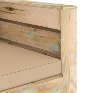 Set Salotto da Giardino 2pz con Cuscini Legno Impregnato Verde 3074534