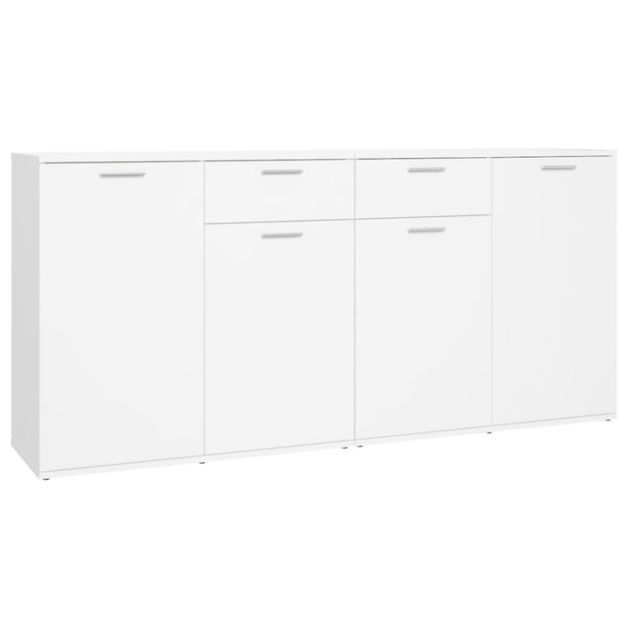 Credenza-Buffet-Armadio da cucina Bianca 160x36x75 cm in Legno Multistrato