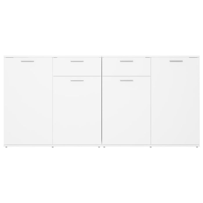 Credenza-Buffet-Armadio da cucina Bianca 160x36x75 cm in Legno Multistrato