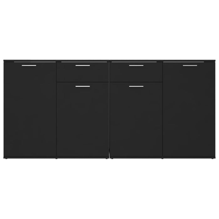 Credenza Nera 160x36x75 cm in Legno Multistrato 3074928