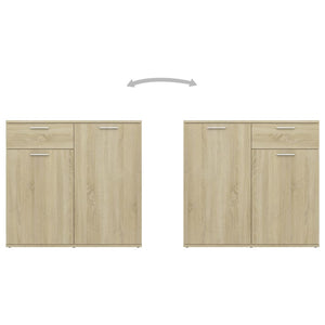 Credenza-Buffet-Armadio da cucina Rovere Sonoma 160x36x75 cm in Legno Multistrato