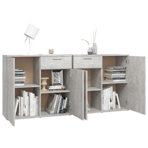 Credenza Grigio Cemento 160x36x75 cm in Legno Multistrato 3074931