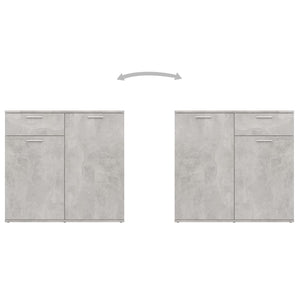 Credenza Grigio Cemento 160x36x75 cm in Legno Multistrato 3074931
