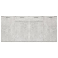 Credenza Grigio Cemento 160x36x75 cm in Truciolato
