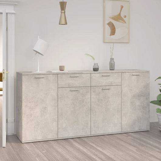 Credenza Grigio Cemento 160x36x75 cm in Legno Multistrato 3074931