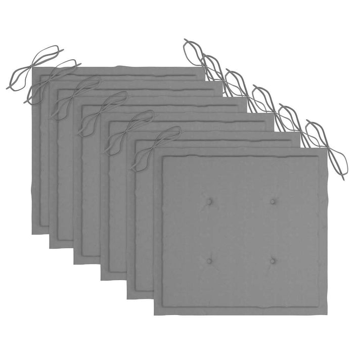 Sedie da Giardino Pieghevoli 6 pz con Cuscini Massello Acacia 3074941