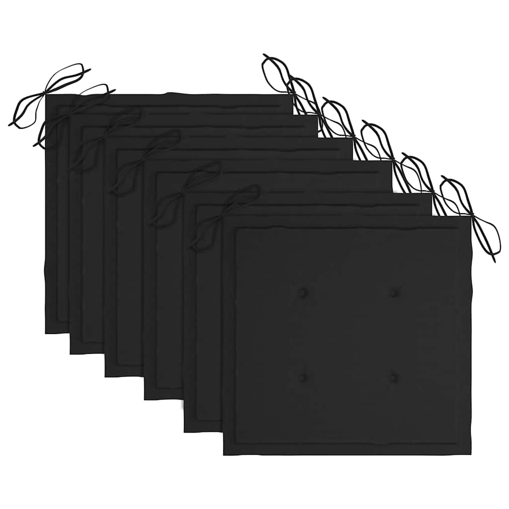 Sedie da Giardino Pieghevoli 6 pz con Cuscini Massello Acacia 3074947