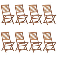 Sedie da Giardino Pieghevoli 8 pz con Cuscini Massello Acacia cod mxl 8491