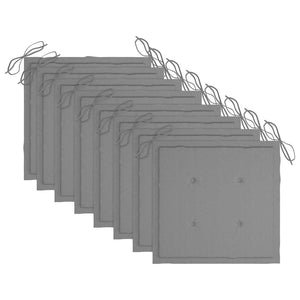 Sedie da Giardino Pieghevoli 8 pz con Cuscini Massello Acacia cod mxl 8492