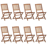 Sedie da Giardino Pieghevoli 8 pz con Cuscini Massello Acacia cod mxl 67258