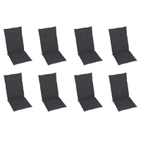 Sedie da Giardino Pieghevoli con Cuscini 8 pz Massello Acacia 3075054