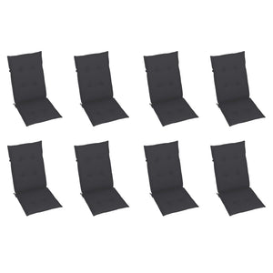 Sedie da Giardino Pieghevoli con Cuscini 8 pz Massello Acacia 3075054