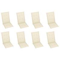 Sedie da Giardino Pieghevoli con Cuscini 8 pz Massello Acacia 3075056