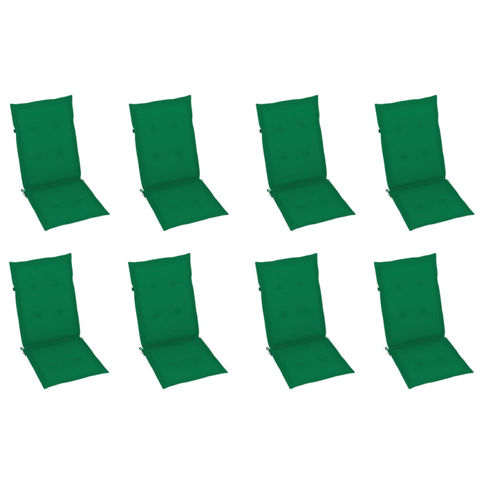 Sedie da Giardino Pieghevoli con Cuscini 8 pz Massello Acacia cod mxl 20026