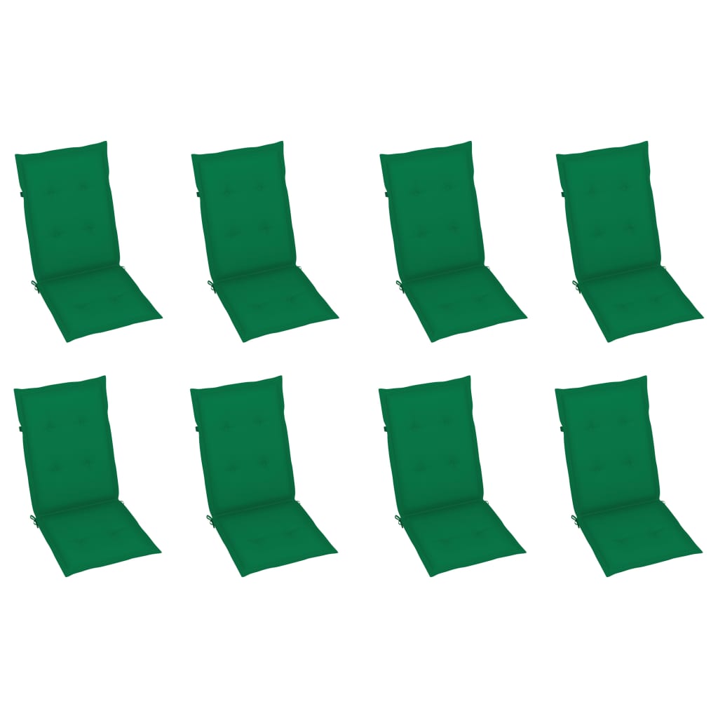 Sedie da Giardino Pieghevoli con Cuscini 8 pz Massello Acacia 3075059