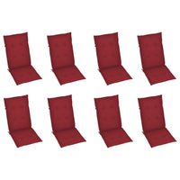 Sedie da Giardino Pieghevoli con Cuscini 8 pz Massello Acacia cod mxl 16903