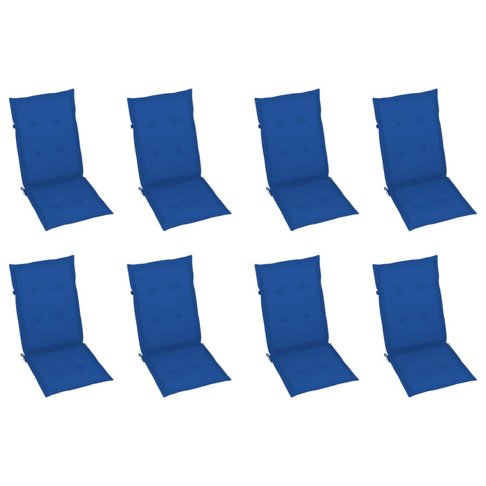 Sedie da Giardino Pieghevoli con Cuscini 8 pz Massello Acacia 3075064