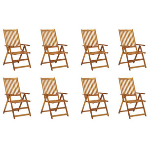 Sedie da Giardino Pieghevoli con Cuscini 8 pz Massello Acacia cod mxl 66723