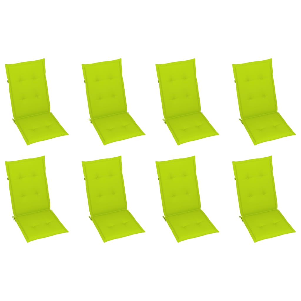 Sedie da Giardino Pieghevoli con Cuscini 8 pz Massello Acacia cod mxl 66723