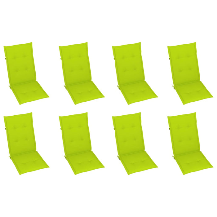 Sedie da Giardino Pieghevoli con Cuscini 8 pz Massello Acacia cod mxl 66723