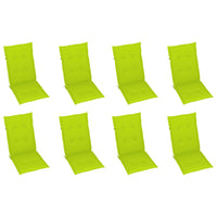 Sedie da Giardino Pieghevoli con Cuscini 8 pz Massello Acacia 3075065