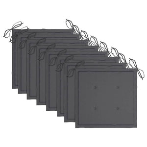 Sedie da Giardino con Cuscini 8 pz in Legno Massello di Acacia 3075201