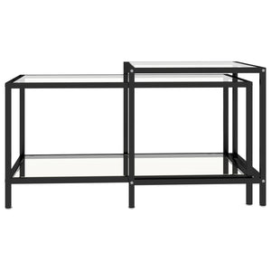 Tavolini 2 pz Trasparenti in Vetro Temperato 331613