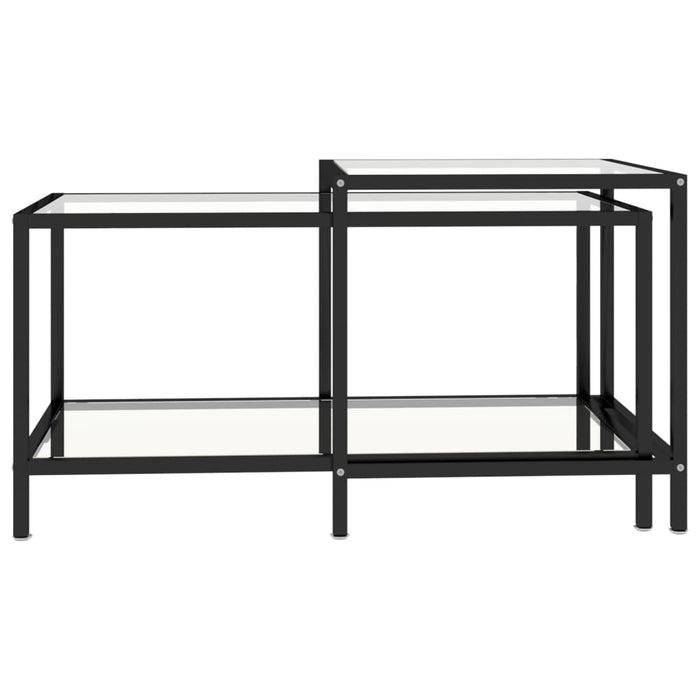 Tavolini 2 pz Trasparenti in Vetro Temperato 331613