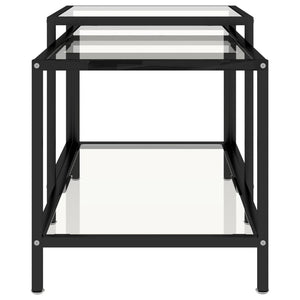 Tavolini 2 pz Trasparenti in Vetro Temperato 331613