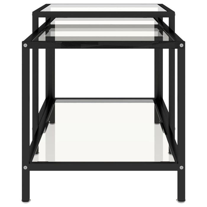 Tavolini 2 pz Trasparenti in Vetro Temperato 331613