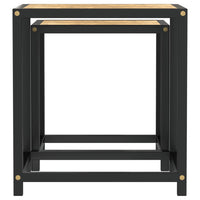 Tavolini 2 pz in MDF Neri e Gialli cod mxl 7141