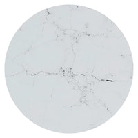 Tavolino-Tavolino da Soggiorno-Tavolino da Salotto Oro e Marmo Bianco 45 cm in Vetro Temperato