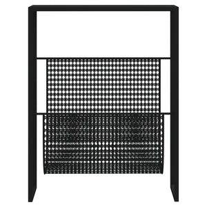 Portariviste Nero 35x15x45 cm in Acciaio 331668