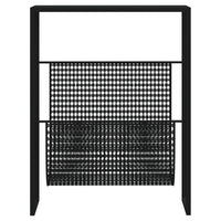 Portariviste Nero 35x15x45 cm in Acciaio