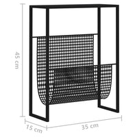 Portariviste Nero 35x15x45 cm in Acciaio 331668