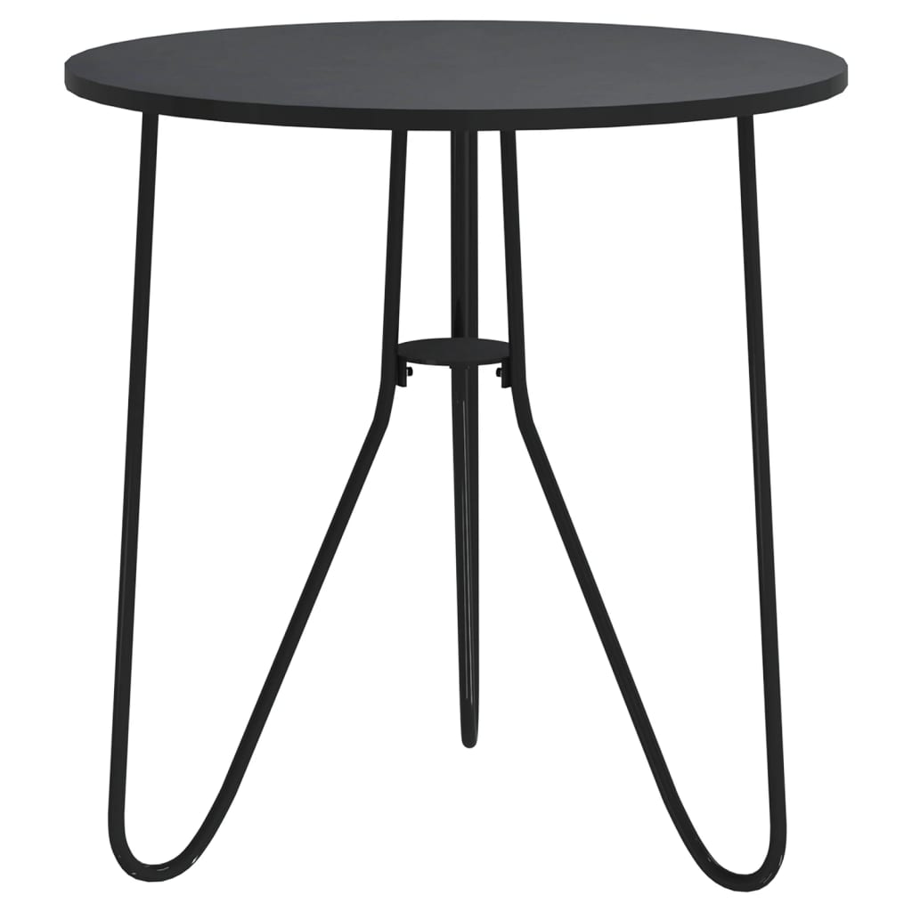 Tavolino da Salotto Nero 48 cm in MDF e Ferro cod mxl 24733