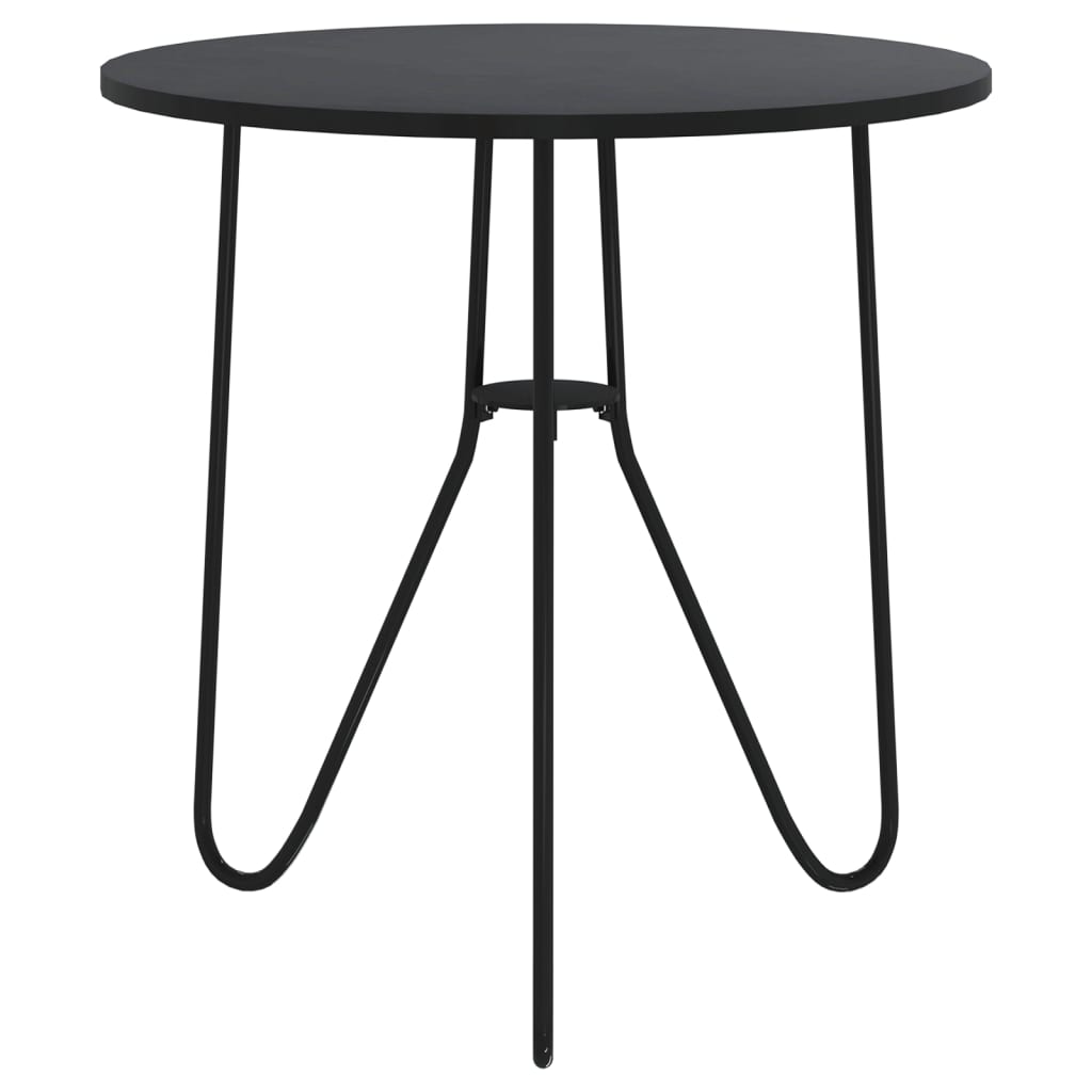 Tavolino da Salotto Nero 48 cm in MDF e Ferro cod mxl 24733