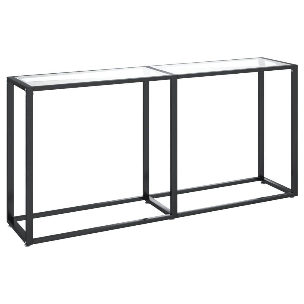 Tavolo Consolle Trasparente 160x35x75,5 cm in Vetro Temperato 331678
