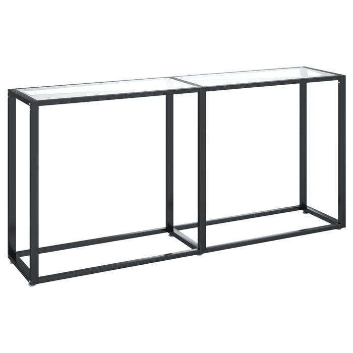 Tavolo Consolle Trasparente 160x35x75,5 cm in Vetro Temperato 331678