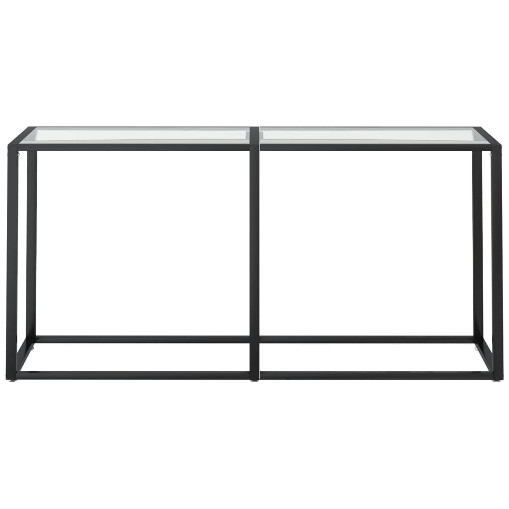Tavolo Consolle Trasparente 160x35x75,5 cm in Vetro Temperato 331678