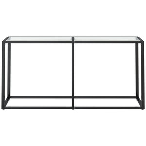 Tavolo Consolle Trasparente 160x35x75,5 cm in Vetro Temperato 331678