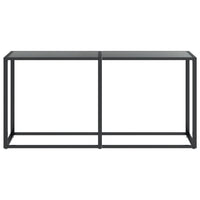 Tavolo Consolle Nero 160x35x75,5 cm in Vetro Temperato 331679