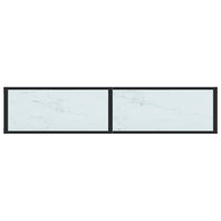 Tavolo Consolle Bianco Marmo 160x35x75,5 cm in Vetro Temperato cod mxl 20553