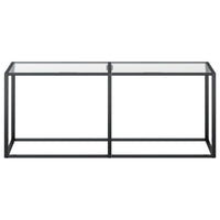 Tavolo Consolle Trasparente 180x35x75,5 cm in Vetro Temperato cod mxl 74485
