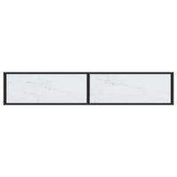 Tavolo Consolle Bianco Marmo 180x35x75,5 cm in Vetro Temperato 331684