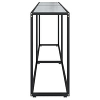 Tavolo Consolle Marmo Bianco 180x35x75,5 cm in Vetro Temperato 331688