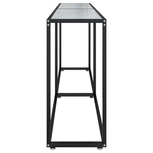 Tavolo Consolle Marmo Bianco 180x35x75,5 cm in Vetro Temperato 331688