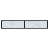 Tavolo Consolle Marmo Bianco 180x35x75,5 cm in Vetro Temperato 331688
