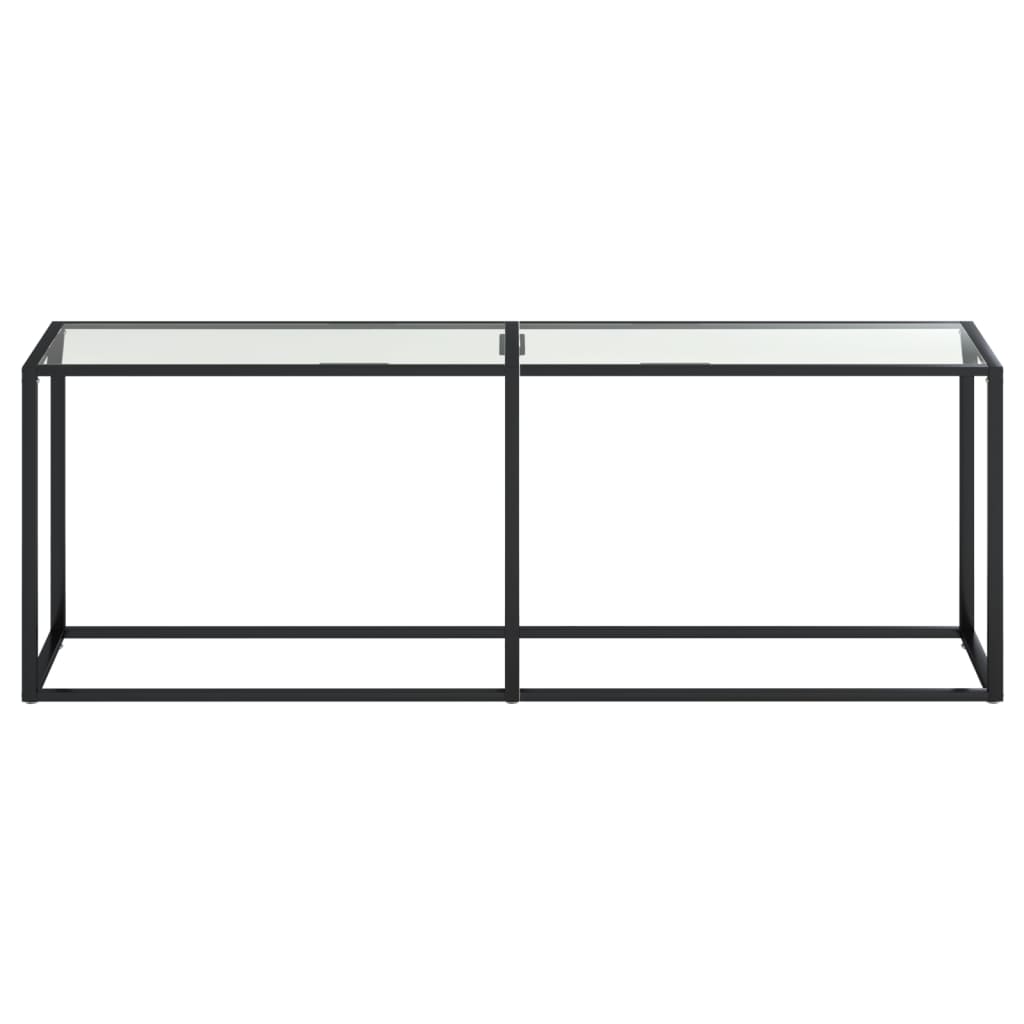 Tavolo Consolle Trasparente 220x35x75,5 cm in Vetro Temperato 331690